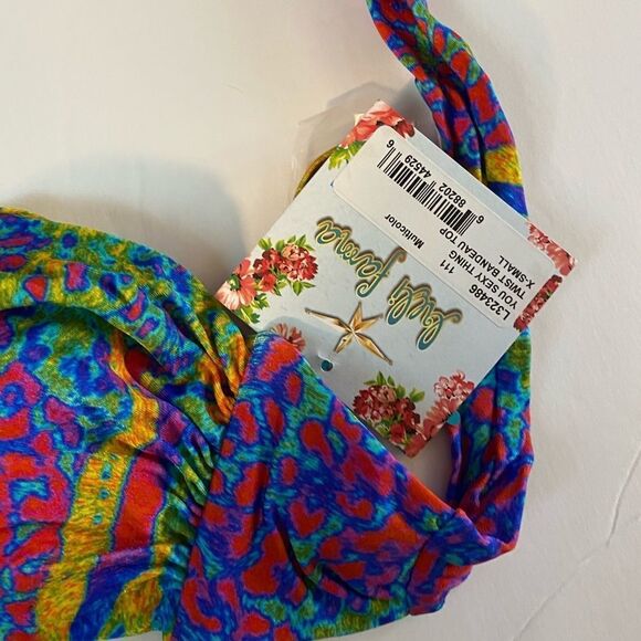 Luli Fama You Sexy Thing Twist Bandeau Bikini Top nwt - Picture 3 of 9